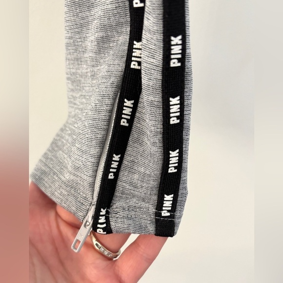 Victoria's Secret PINK Women's Small Jogger Track Pants Skinny Zip Ankle Gray - Picture 6 of 10